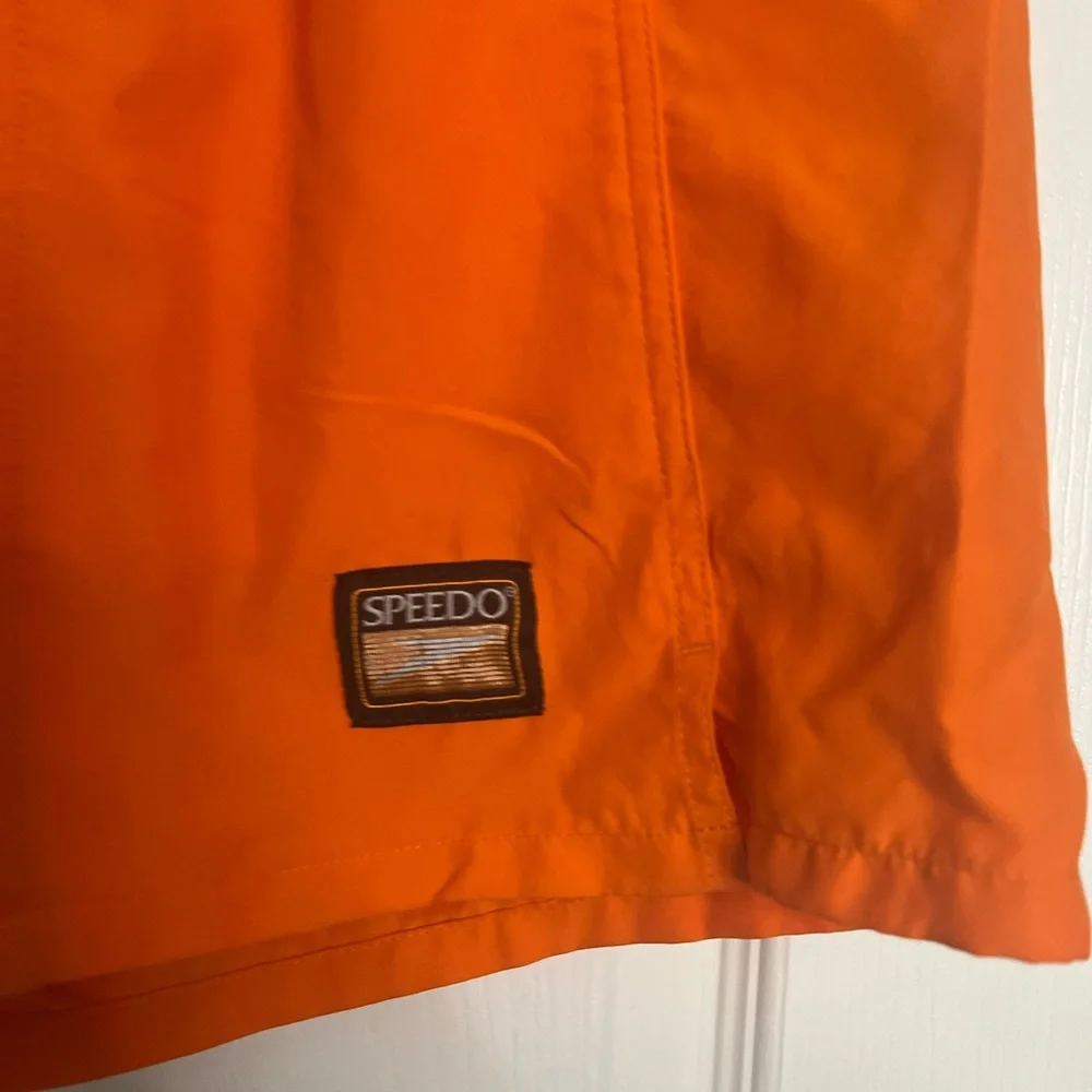 Mens Speedo Brand Swim Trunks Orange Size Medium